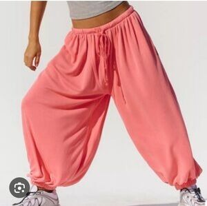 Free People Coral Pink Harem Joggers